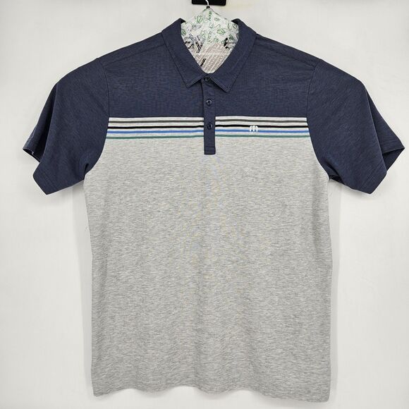Travis Mathew Polo Shirt Mens Extra Large Short Sleeve Golf Preppy Striped XL - Picture 1 of 9